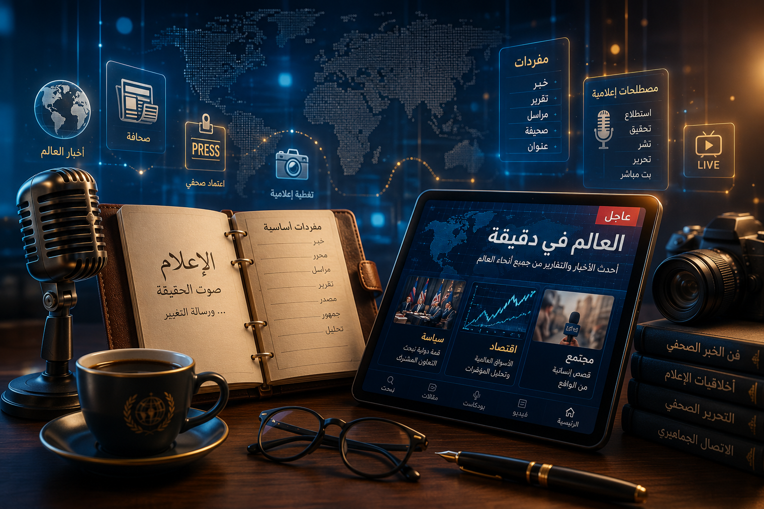 آموزش لغات مطبوعاتی عربی برای درک بهتر اخبار و متون رسانه‌ای